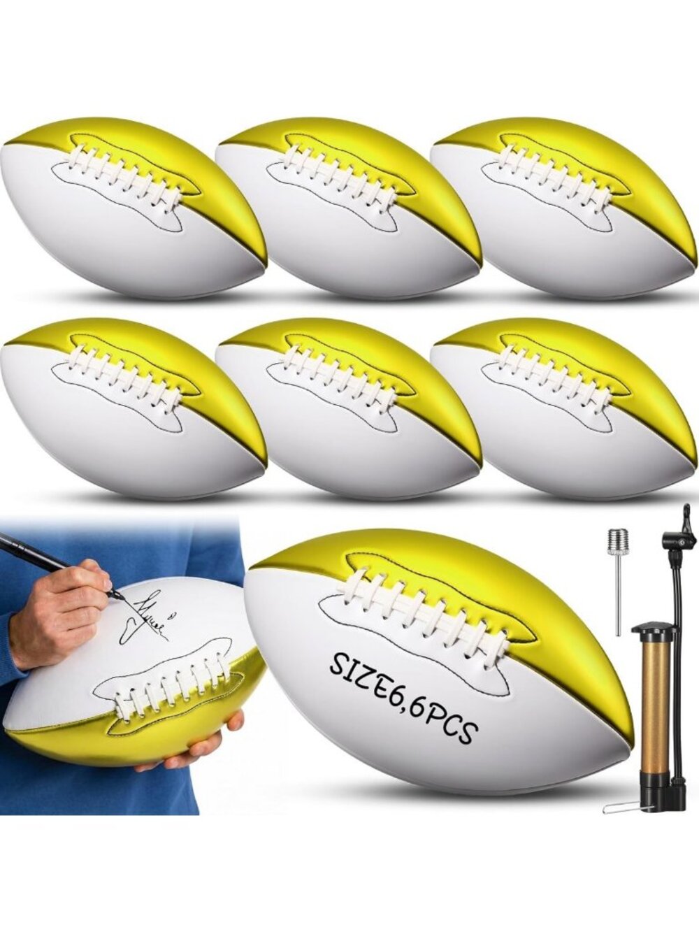 Mini Autograph Footballs - Gold, Perfect for Collectors & Sports Fans, Unique